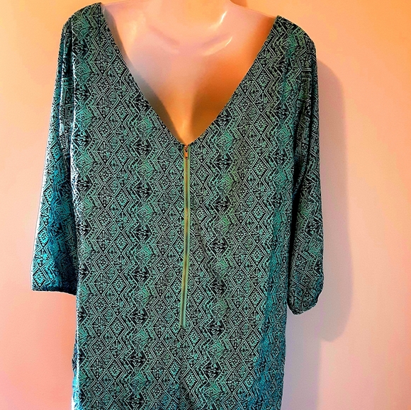 Pink Owl Shift Dress Aztec Print Size Large NWOT - Picture 7 of 12